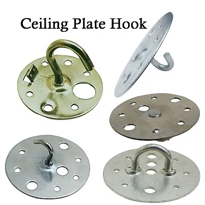 Ceiling Hook Plate Fixing Bracket For Chandelier Industrial Heavy Duty Steel • £5.42