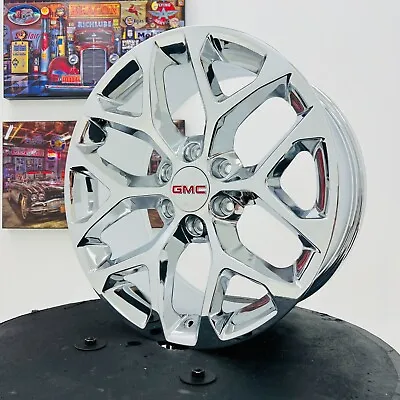 Chrome GMC Sierra Snowflake Wheels Rims 20  Yukon Denali CK156 2022 Silverado • $1198