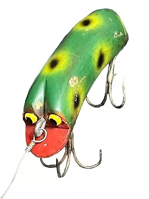 Vintage Fishing Lure 1946 P & K Bright Eyes Frog Pattern  For Bass Walleye Pike • $14