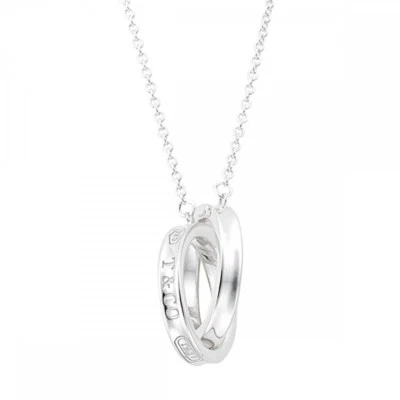 £264.87 • Buy NEW Tiffany & Co. 1837 Interlocking Necklace Circle Pendant From Japan F/S