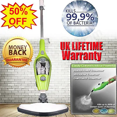 £47.40 • Buy 10 In 1 1300W Hot Steam Wc Mop Cleaner Floor Carpet Window Washer Hand Steamer