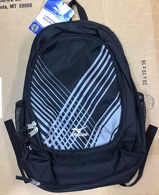Mizuno Lightning Day-Pack PVC Free Light Weight Backpack Black • $54.99