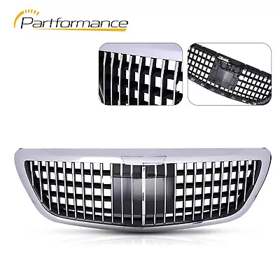 Chrome Front Grille Maybach Style Fit Mercedes S Class W222 2013-2020 S400 S550 • $188.89