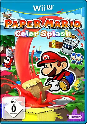 Nintendo Wiiu Game - Paper Mario Color Splash(Boxed)( Pal) • $70.75