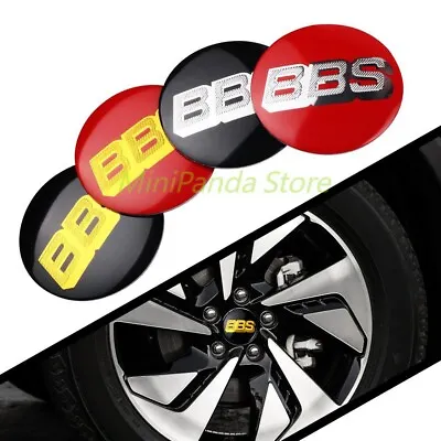 4PCS 56 60 65 70MM Car Wheel Center Caps Sticker BBS Emblem Badge Decal • $14.63