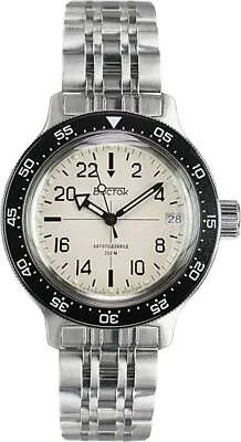Vostok Amphibia 720074 Watch Antarctica Diver Automatic 24 Hours US SELLER • $118.95