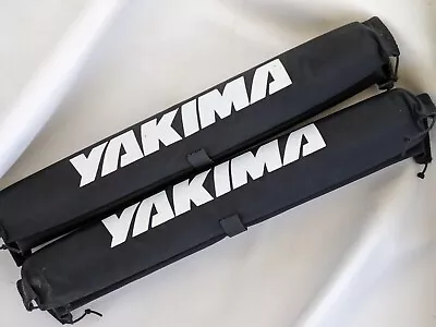 Set Of 2 18  Yakima Roof Rack Round Cross Bar Pads Bumpers Surfboards Kayaks • $42.99