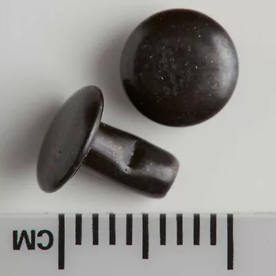 Double Cap Small Rivets Gun Metal Black 100 Pack 1371-17 By Tandy Leather • $8.29