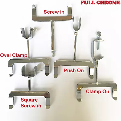 £5.05 • Buy Chrome Display Price Ticket Card Holder Clothes Rail *clamp On / Screw / Push In