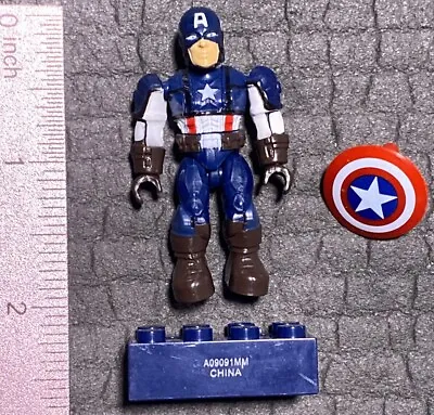 Marvel Captain America Mega Bloks W/ Shield And Stand - Great! • $26.99