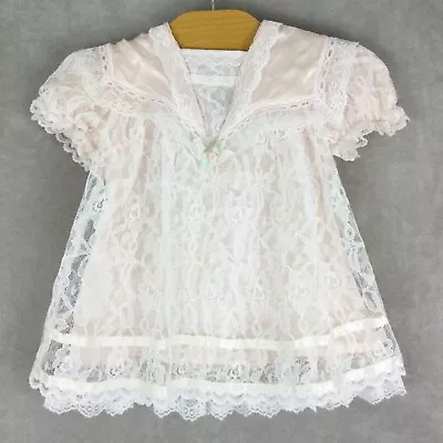 Vintage Gunne Sax Baby Girls Lace Dress 18 Months Easter Holiday Outfit • $22