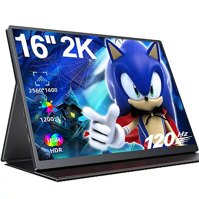 $319 • Buy UPERFECT 16  2560*1600 120Hz Gaming Monitor Portable Screen 1200:1 400nits 16:10