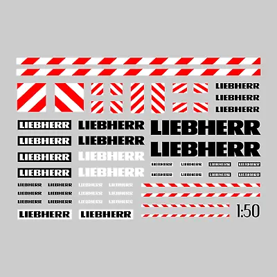 Waterslide Decal 1:50 - Liebherr Crane Construction Machine Truck Loader Railway • £8.18