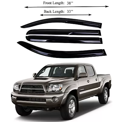 Fits For 05-15 Toyota Tacoma Double Cab Window Visor Sun Rain Deflector Guard ⭐⭐ • $31.99