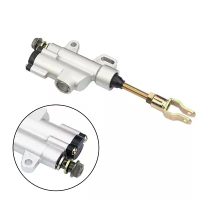 Brake Pump Rear Motorcycle Rear Universal For 50cc-250cc Silver Brake Pump Metal • £19.32