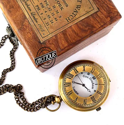 Pocket Watch Pendant Necklace Steampunk Clock With Hardwood Box Harry Potter Sty • $33