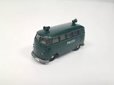 Siku V211 / V212 VW Bus T1 Police Speaker Car - Vintage Rare Diecast Toy Green • $49.79