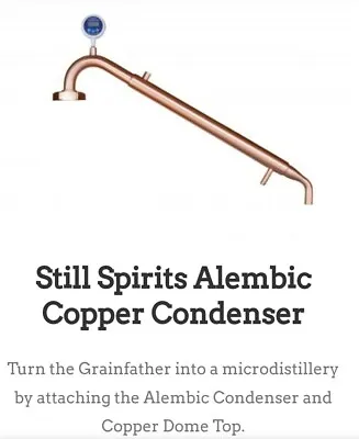 Still Spirits - Alembic Copper Condenser For GrainFather Brewing System • $180