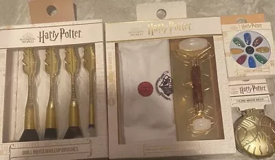 Harry Potter Lot Of 4 Makeup Brushes Mirror Brush Nails  And More • $55.99