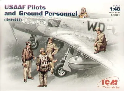 £11.65 • Buy ICM 48083 USAAF Pilots/Ground Crew Figures 1941/45 1:48 Figure Model Kit
