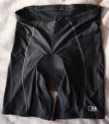 NISHIKI Padded Cycling Shorts Mens XL Black Bicycle • $12.89