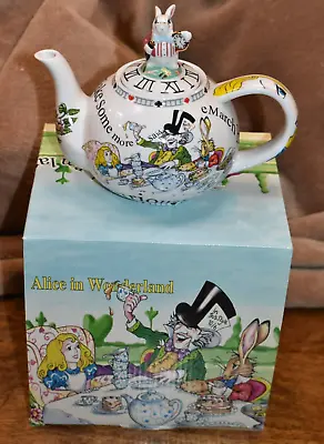 Cardew Alice In Wonderland Mad Hatter's Tea Party 18oz Teapot W/Lid Original Box • $44.99