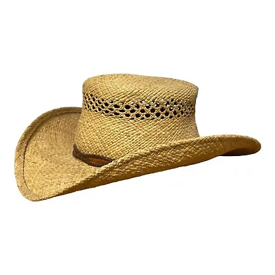 Shady Brady Straw Cowboy Hat Large Hand Made In USA Vintage • $39.99