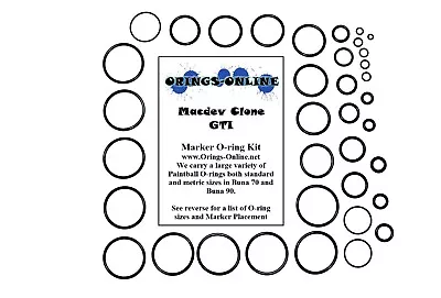 Macdev Clone GTI Paintball Marker O-ring Oring Kit X 4 Rebuilds / Kits • $15.95