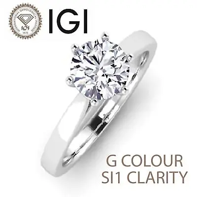 2 Carat Lab Grown Diamond Ring IGI Cert G SI1 Not Enhanced • £1299