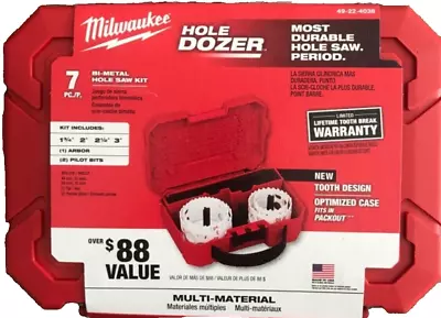 Milwaukee 49-22-4038 BI-Metal Hole Saw Kit (7-Piece)                     SB30 • $30.31