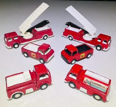 Vintage 1969-1970 TootsieToy Diecast Metal Fire Truck Set Lot (6) Made In USA • $27.99