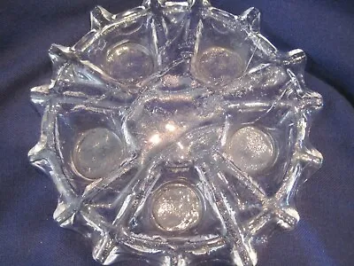 Muurla Glass Finland Candle Holder 5 Tea Light Votive Pertti Kahonen Plate Xmas • $26