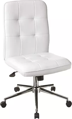 Boss Office Products Mellennial Modern Home Office Chair Without Arms In White • $40