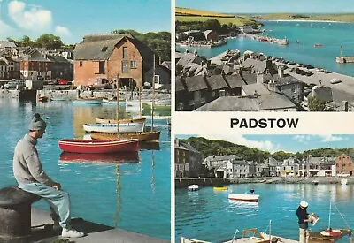 PADSTOW MultiView Cornwall - Vintage POSTCARD • £3.97