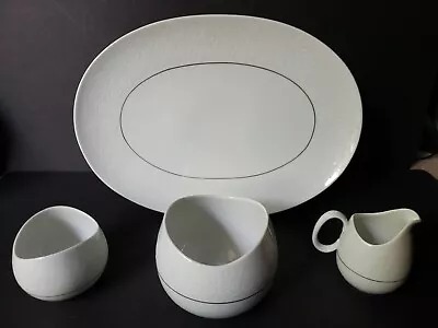 $52.95 • Buy 4 P Creamer Sugar Bowl Platter Gravy Alencon Rosenthal Continental Raymond Loewy