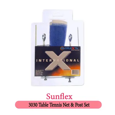 $23.09 • Buy 3030 Table Tennis Net & Post Sunflex Set Tournament Size Easy Storage Blue Nylon