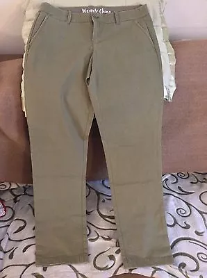 J Crew Women’s Green Waverly Chino Pants Size 10 Great Condition • $18