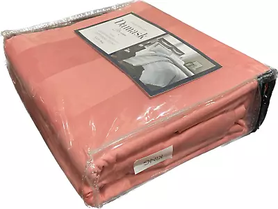 Charter Club Damask Stripe 550-Thread Count Supima Cotton Duvet Cover KING Poppy • $40