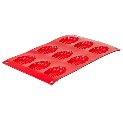 9-Cavity Madeleine Silicone Baking Mold BPA Free Non-Stick Baking Molds • £14.36