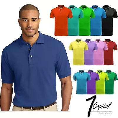 Men's Polo Shirt Dri-Fit Golf Sports Cotton T Shirt Jersey Casual Short Sleeve • $10.99