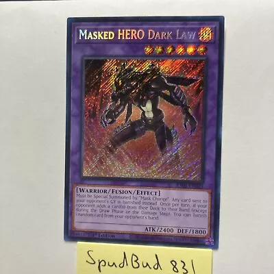 Masked HERO Dark Law Secret Rare RA01-EN025 (Near Mint 1st Edition) • $0.99
