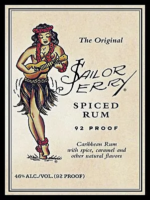 Sailor Jerry Retro Metal Sign Vintage / Man Cave / Garage / Shed Gift • £3.93