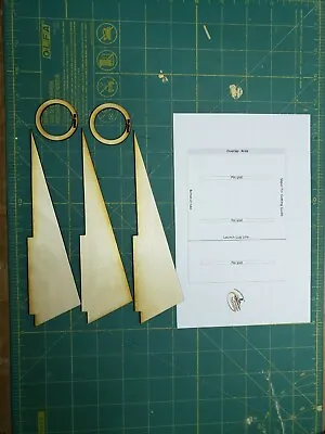 29mm Plywood Fin And Ring Upgrade For Estes Vapor #7294 Model Rocket Kit W/guide • $14.99