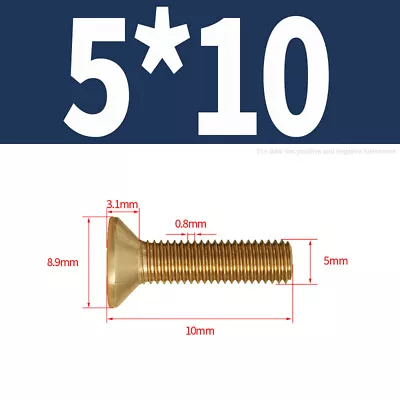 M2-M8 Solid Brass Phillips Countersunk Screws Machine Flat Head Bolts DIN 965 • £1.74