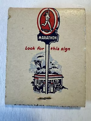 MARATHON Gas & Oil / The Ohio Oil Co. / Advertising Matchbook Unstruck • $8.99