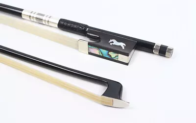 Professional 4/4 Violin Bow Advance Carbon Fiber Bow White Bow Hair Black Bow • $32.20