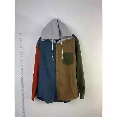 NWT CharmkpR Mens Multicolor Patchwork Hooded Jacket Size M • $37.05