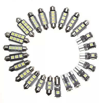 23Pcs LED Light Bulb For Map/Dome/Footwell/Glove Box/License Plate Lamp T10 5050 • $20.60