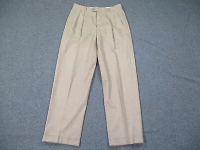 Zanella Pants Mens 33X32 Tan Cashmere Lama Trouser Business Casual • $52.99