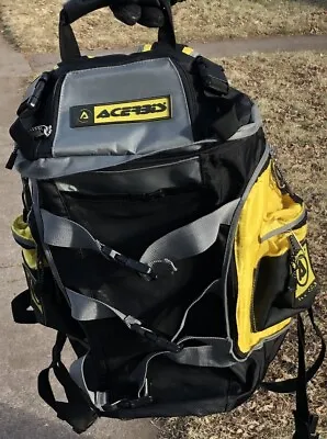 ACERBIS Heavy Duty Discontinued Motorcycle ATV Riding Backpack Gray Black Yellow • $45